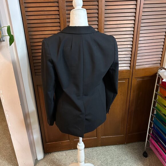 J. Crew Parke Blazer in Italian Bi-Stretch Wool Black, Sz 8 - Picture 3 of 11